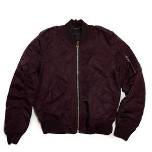 TALULA WINE COLOURED ARITZIA BOMBER Y2K